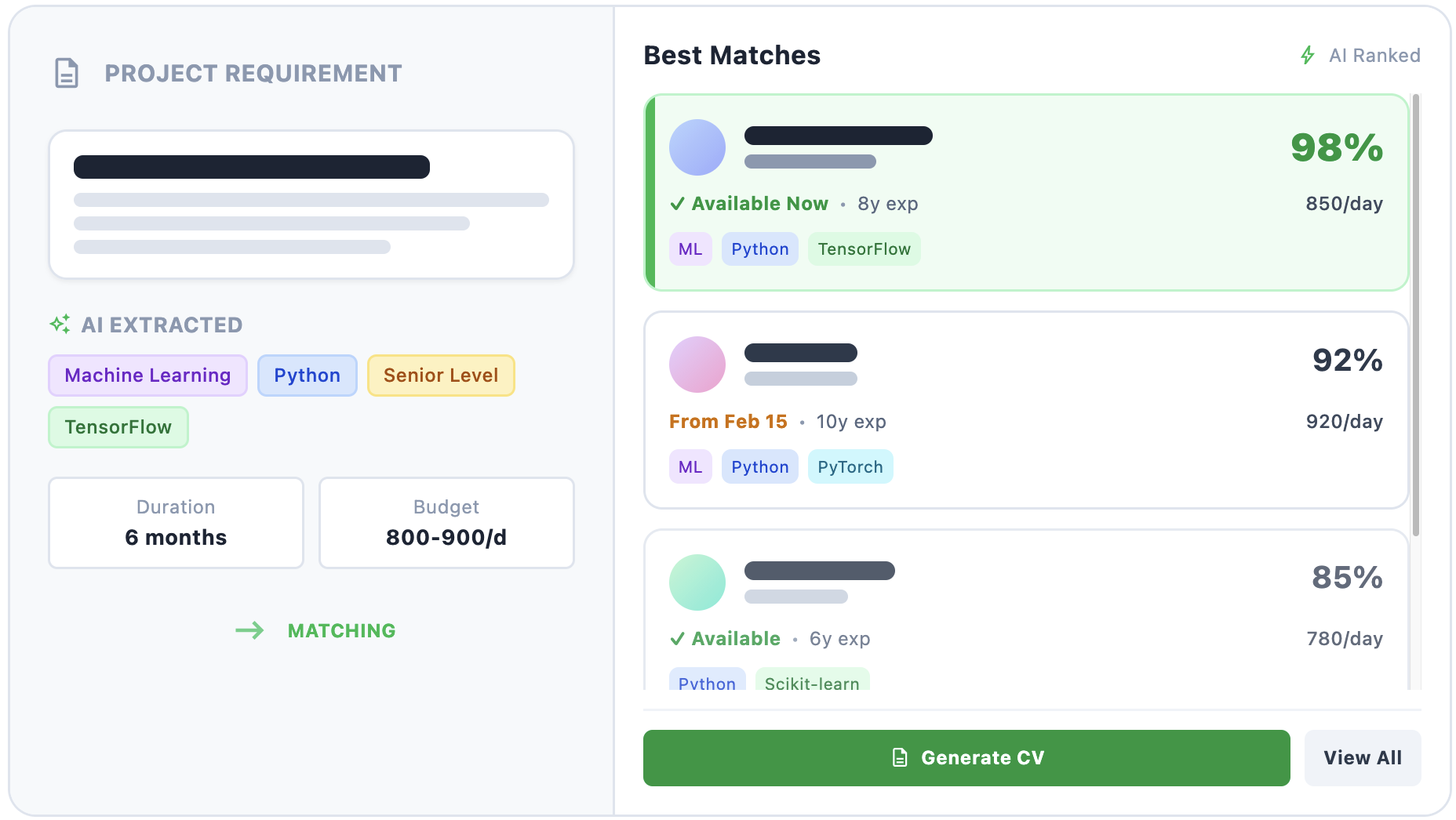AI-Powered Talent Matching