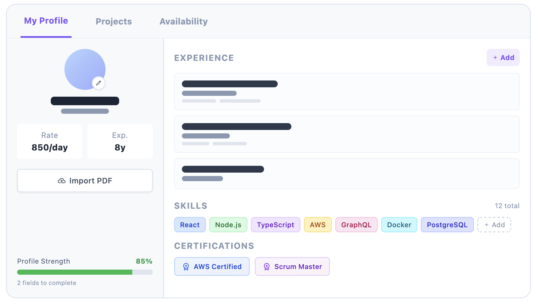Talent Profile Management